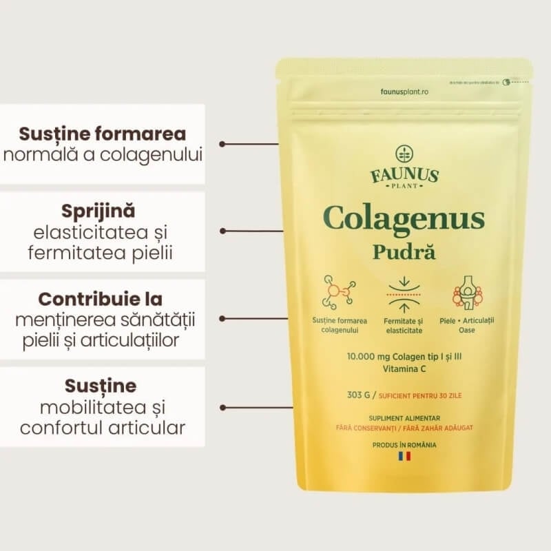 Colagenus cu vitamina C pudra, 303 g, Faunus Plant