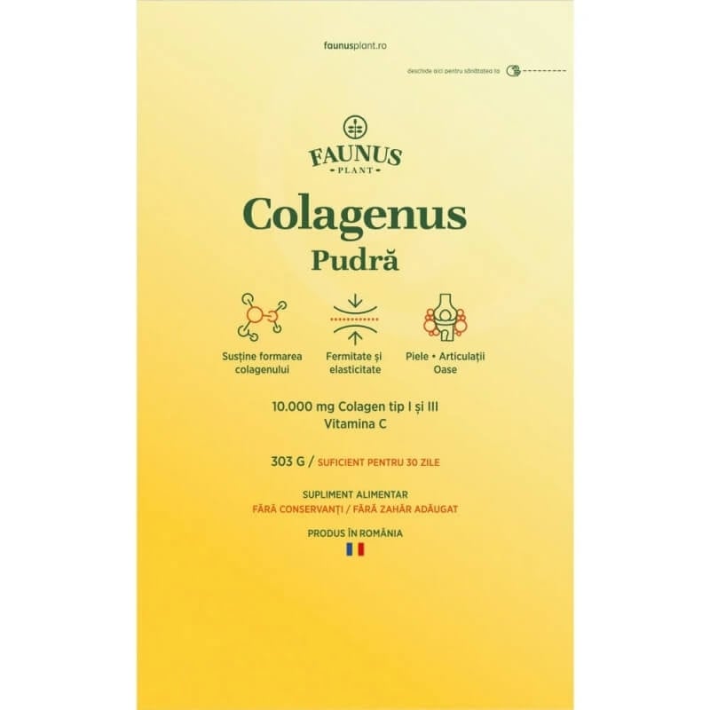 Colagenus cu vitamina C pudra, 303 g, Faunus Plant