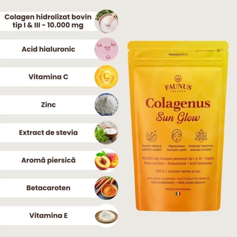 Colagenus Sun Glow pudra, 330 g, Faunus Plant Colagenus Sun Glow pudra, 330 g, Faunus Plant