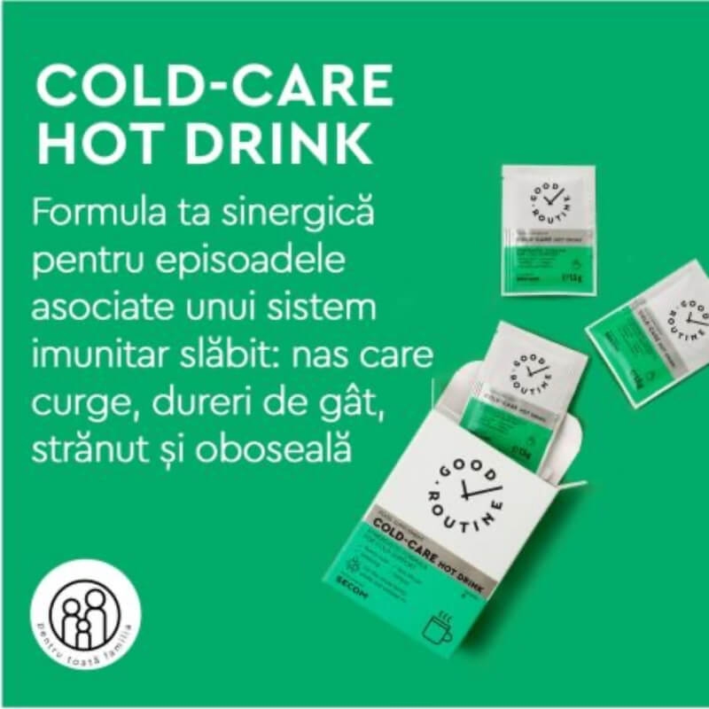 Cold-Care Hot Drink Good Routine, 8 plicuri, Secom Cold-Care Hot Drink Good Routine, 8 plicuri, Secom