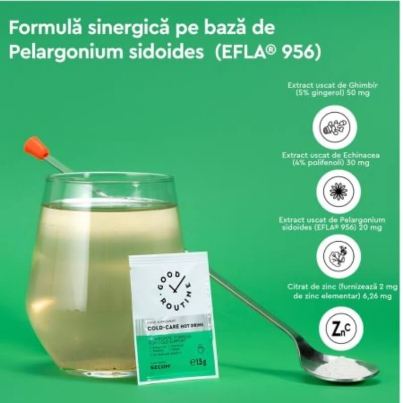 Cold-Care Hot Drink Good Routine, 8 plicuri, Secom Cold-Care Hot Drink Good Routine, 8 plicuri, Secom