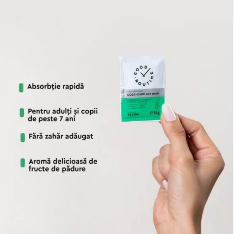 Cold-Care Hot Drink Good Routine, 8 plicuri, Secom Cold-Care Hot Drink Good Routine, 8 plicuri, Secom