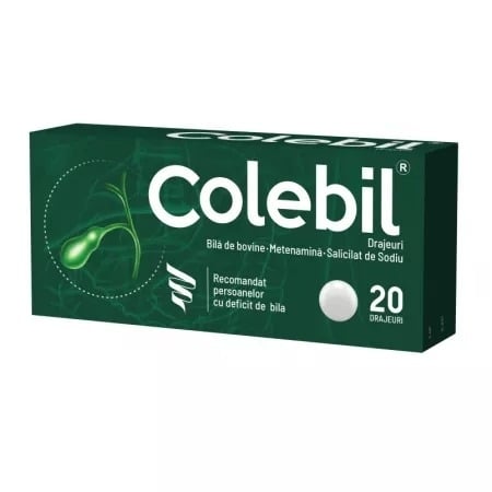 Colebil, 20 drajeuri, Biofarm Colebil, 20 drajeuri, Biofarm