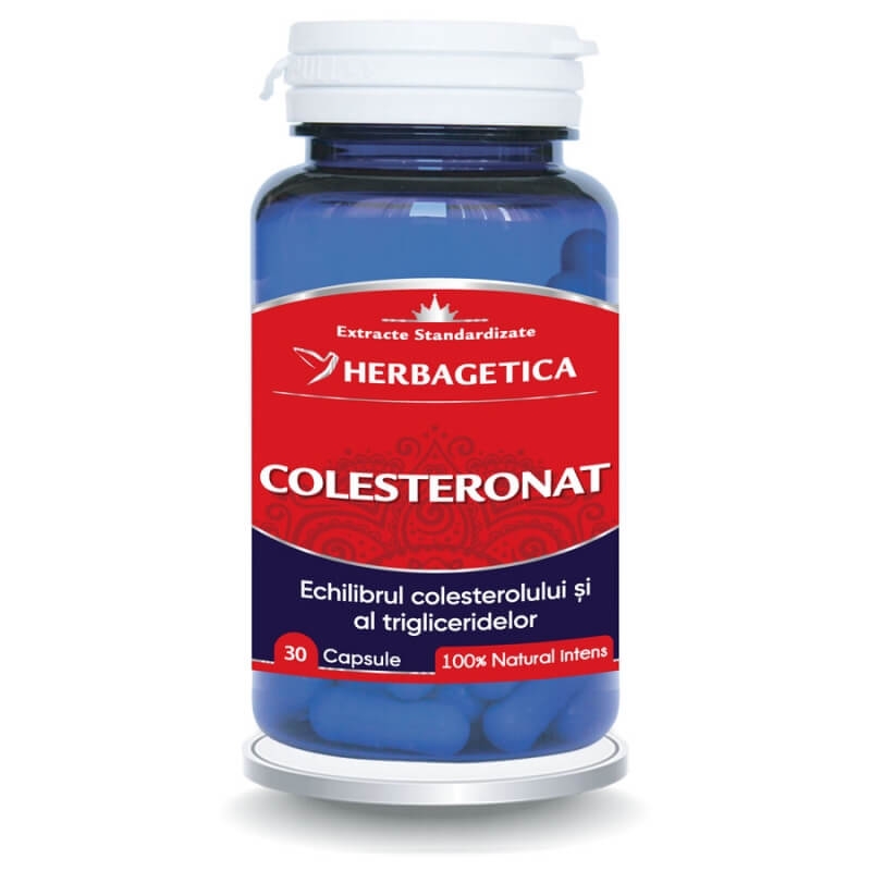 Colesteronat, 30 capsule, Herbagetica Colesteronat, 30 capsule, Herbagetica