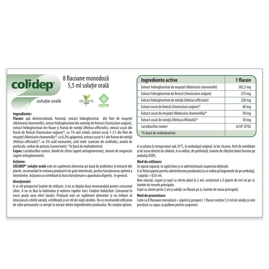 Colidep, 8 flacoane, Dr. Phyto