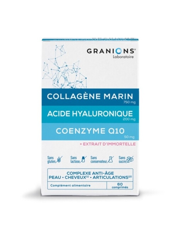 Collagen Marine, Acid Hyaluronic, Coenzima Q10, 60 comprimate, Granions Collagen Marine, Acid Hyaluronic, Coenzima Q10, 60 comprimate, Granions