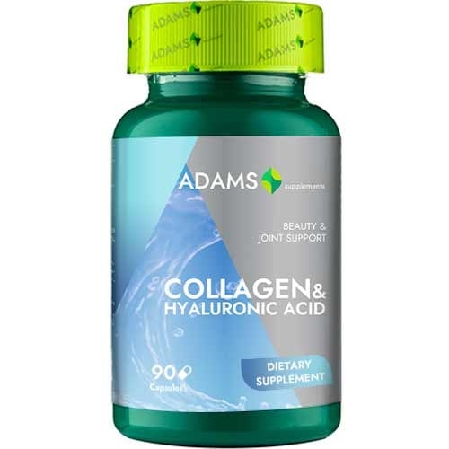 Colagen si Acid Hialuronic, 90 capsule, Adams Supplements