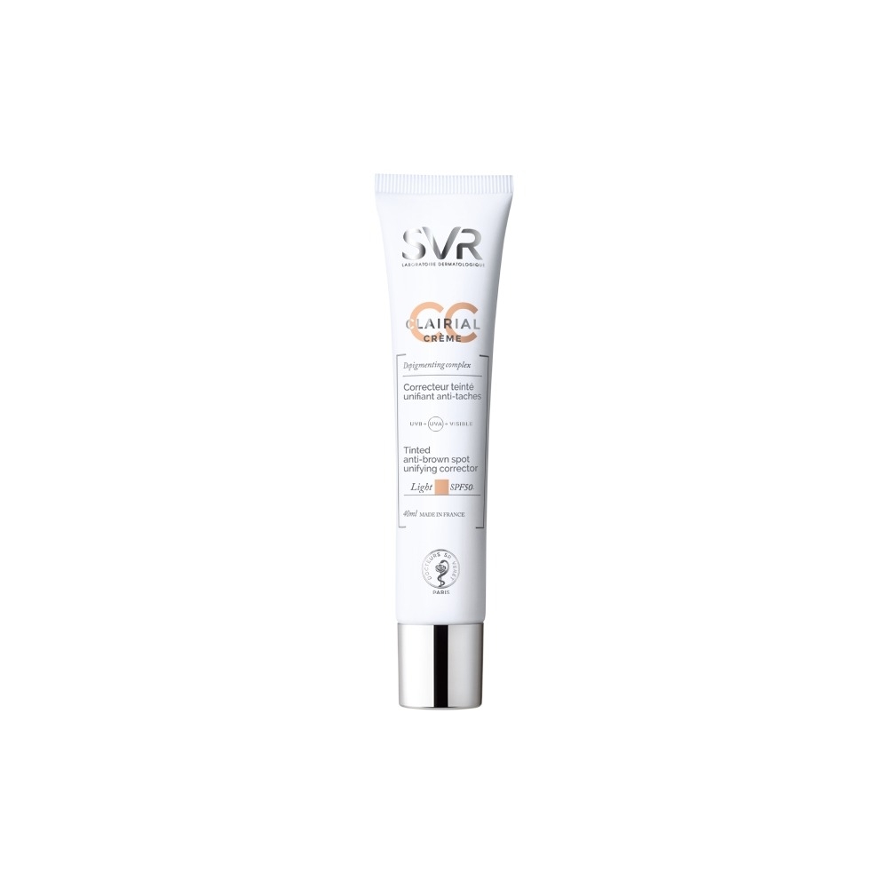 Corector unifiant anti-pete pigmentare SPF 50 Clairial CC, Nuanta Light, 40 ml, Svr Corector unifiant anti-pete pigmentare SPF 50 Clairial CC, Nuanta Light, 40 ml, Svr