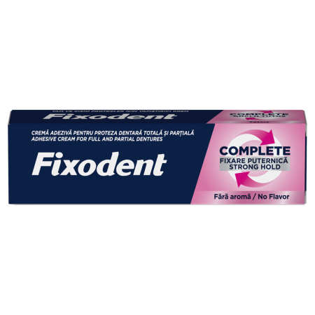 Crema adeziva pentru proteza dentara Complete Strong Hold Neutral, 47 g, Fixodent Crema adeziva pentru proteza dentara Complete Strong Hold Neutral, 47 g, Fixodent