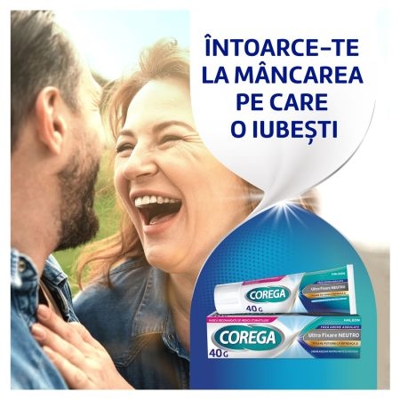 Crema adeziva pentru proteza dentara Neutro Corega, 40 g, Gsk (Haleon) Crema adeziva pentru proteza dentara Neutro Corega, 40 g, Gsk (Haleon)