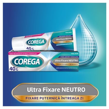 Crema adeziva pentru proteza dentara Neutro Corega, 40 g, Gsk (Haleon) Crema adeziva pentru proteza dentara Neutro Corega, 40 g, Gsk (Haleon)