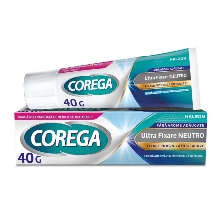 Crema adeziva pentru proteza dentara Neutro Corega, 40 g, Gsk (Haleon) Crema adeziva pentru proteza dentara Neutro Corega, 40 g, Gsk (Haleon)