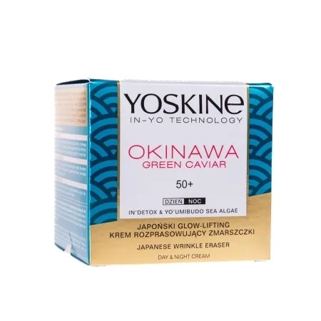 Crema cu efect de lifting pentru ten 50+ Okinawa Green Caviar, 50 ml, Yoskine Crema cu efect de lifting pentru ten 50+ Okinawa Green Caviar, 50 ml, Yoskine