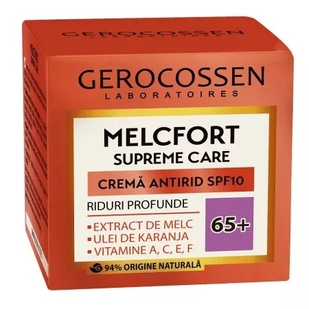 Crema antirid SPF 10 riduri profunde 65+ Melcfort Supreme Care, 50 ml, Gerocossen Crema antirid SPF 10 riduri profunde 65+ Melcfort Supreme Care, 50 ml, Gerocossen