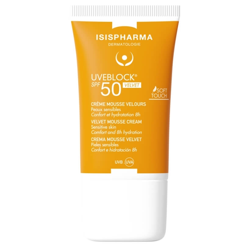 Crema spuma SPF 50+ Uveblock Velvet, 40 ml, Isispharma Crema spuma SPF 50+ Uveblock Velvet, 40 ml, Isispharma