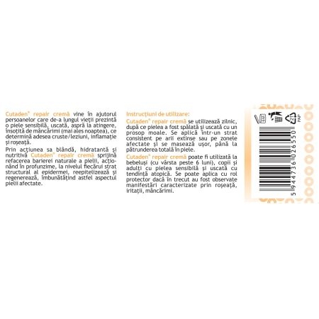 Cutaden Repair crema, 50 ml, Antibiotice SA