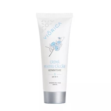 Crema de calcaie reparatoare cu ulei de in, 75 ml, Viorica Crema de calcaie reparatoare cu ulei de in, 75 ml, Viorica
