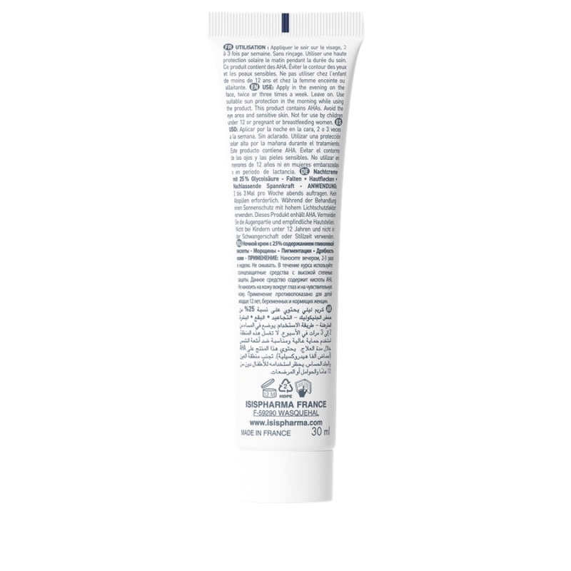 Crema de noapte cu 25% acid glicolic Glyco-A Intense Peeling, 30 ml, Isispharma