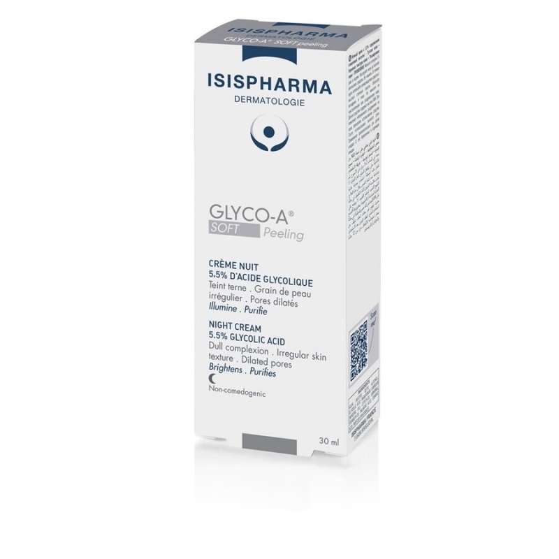 Crema de noapte cu 5.5% acid glicolic Glyco-A Soft Peeling, 30 ml, Isispharma