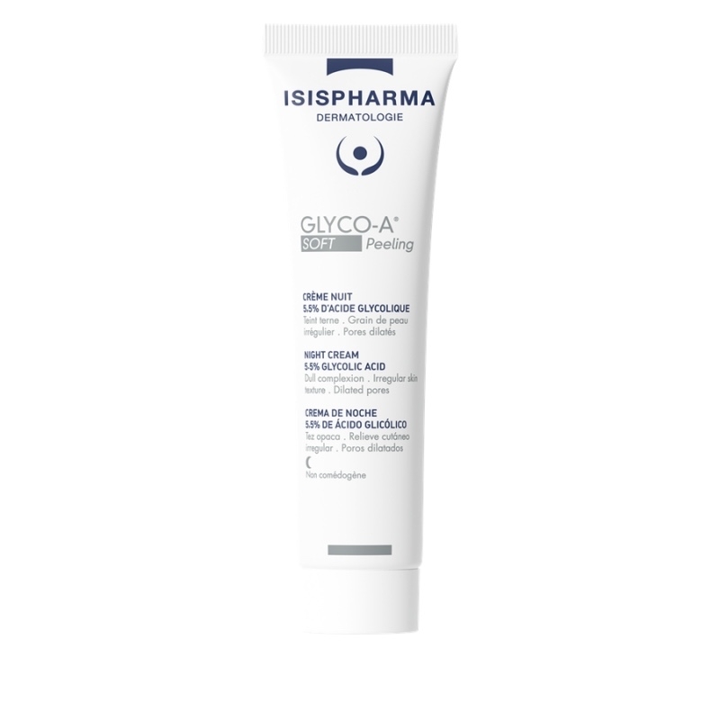 Crema de noapte cu 5.5% acid glicolic Glyco-A Soft Peeling, 30 ml, Isispharma