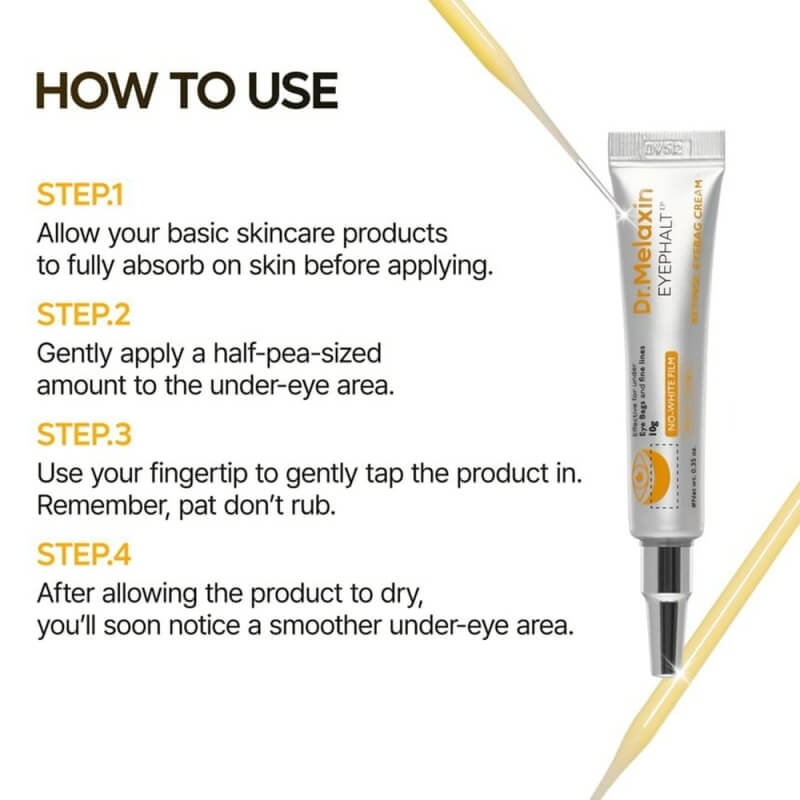 Crema De Ochi Pentru Estomoparea Cearcanelor Cu Retinol Eyephalt, 10 g, Dr. Melaxin