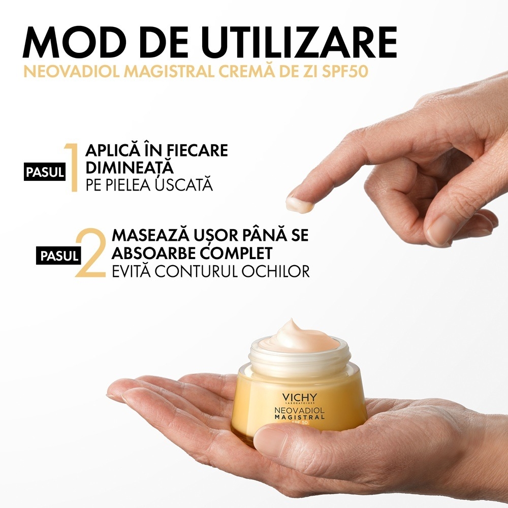 Crema de zi anti-pete pigmentare SPF 50 Neovadiol Post-Menopause, 50ml, Vichy