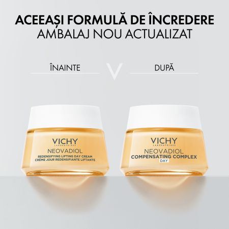 Crema de zi redensifianta cu efect de lifting ten normal-mixt Neovadiol Compensating Complex, 50 ml, Vichy Crema de zi redensifianta cu efect de lifting ten normal-mixt Neovadiol Compensating Complex, 50 ml, Vichy