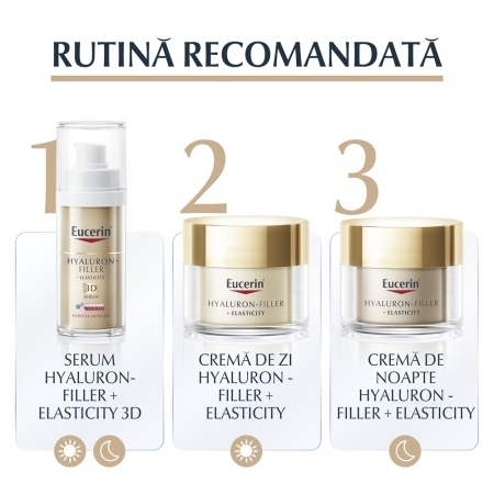 Crema de fata SPF 15 Hyaluron Filler + Elasticity, 50 ml, Eucerin