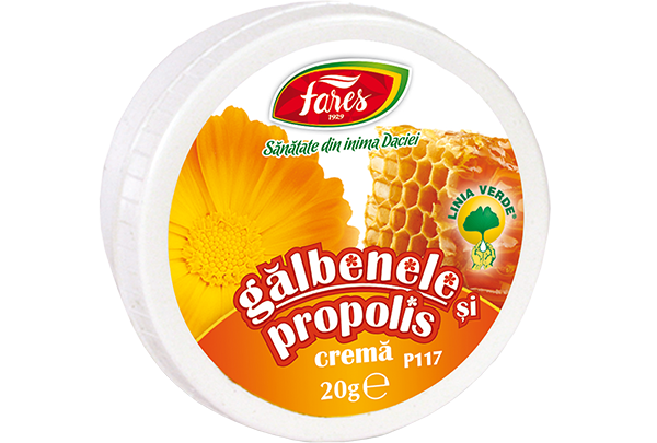 Crema galbenele si propolis 20g, Fares