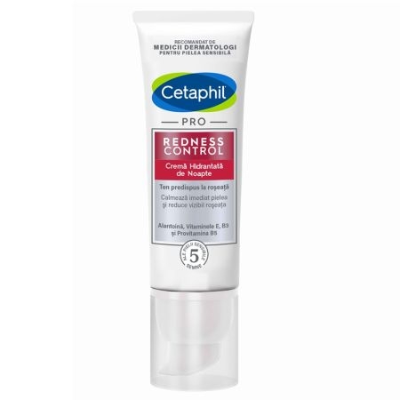 Crema hidratanta de noapte Redness Control PRO, 50 ml, Cetaphil Crema hidratanta de noapte Redness Control PRO, 50 ml, Cetaphil