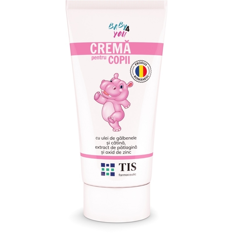 Crema pentru copii cu ulei de catina Baby 4 You, 50 ml, Tis Farmaceutic Crema pentru copii cu ulei de catina Baby 4 You, 50 ml, Tis Farmaceutic
