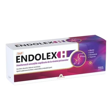 Crema pentru picioare obosite Endolex H, 200 ml, Sun Wave Pharma Crema pentru picioare obosite Endolex H, 200 ml, Sun Wave Pharma