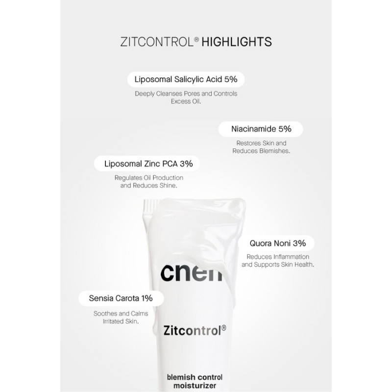 Zitcontrol Crema Pentru Ten Acneic Cu Niacinamide Si Acid Salicilic, 40 ml, Acnemy Zitcontrol Crema Pentru Ten Acneic Cu Niacinamide Si Acid Salicilic, 40 ml, Acnemy