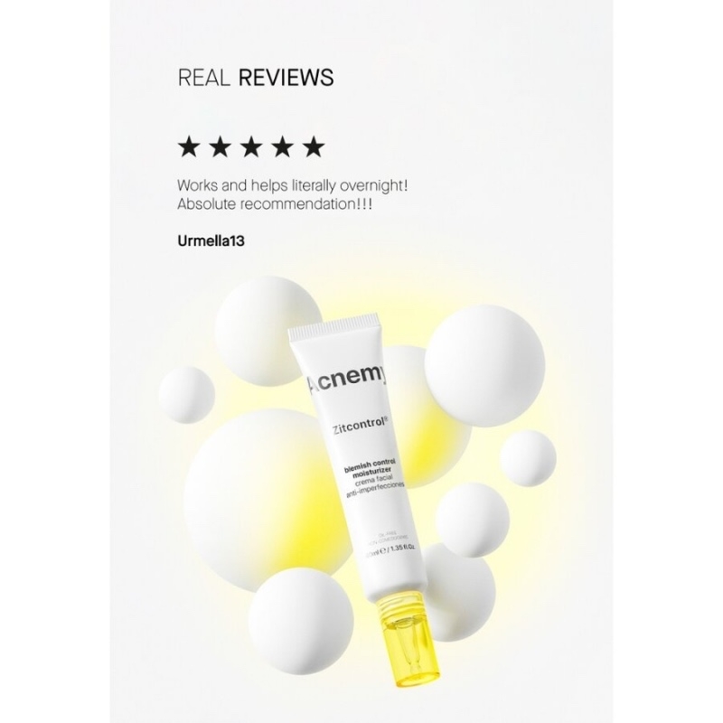 Zitcontrol Crema Pentru Ten Acneic Cu Niacinamide Si Acid Salicilic, 40 ml, Acnemy Zitcontrol Crema Pentru Ten Acneic Cu Niacinamide Si Acid Salicilic, 40 ml, Acnemy