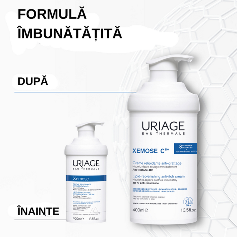 Crema relipidanta impotriva iritatiilor Xemose C8+, 400 ml, Uriage
