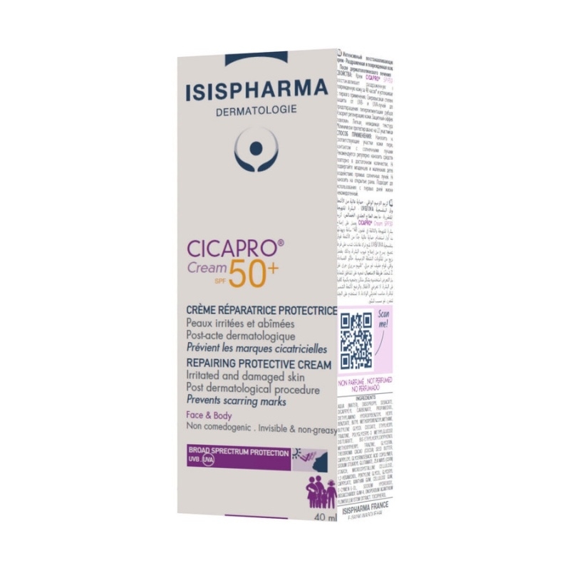 Crema reparatoare SPF 50+ Cicapro, 40 ml, Isispharma