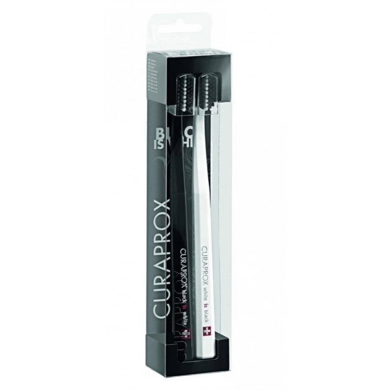 Set 2 periute de dinti 5460 ultra soft Black is white, Curaprox Set 2 periute de dinti 5460 ultra soft Black is white, Curaprox