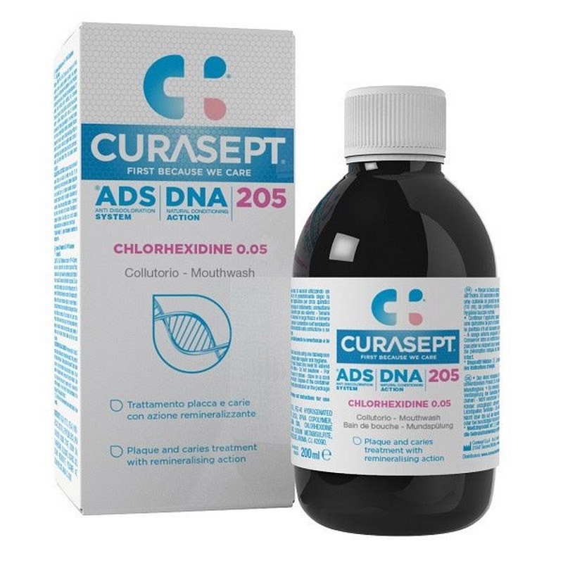 Apa de gura cu 0.05% clorhexidina ADS DNA 205, 200 ml, Curasept Apa de gura cu 0.05% clorhexidina ADS DNA 205, 200 ml, Curasept