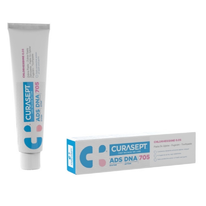 Pasta de dinti cu 0.05% clorhexidina ADS DNA 705, 75 ml, Curasept Pasta de dinti cu 0.05% clorhexidina ADS DNA 705, 75 ml, Curasept