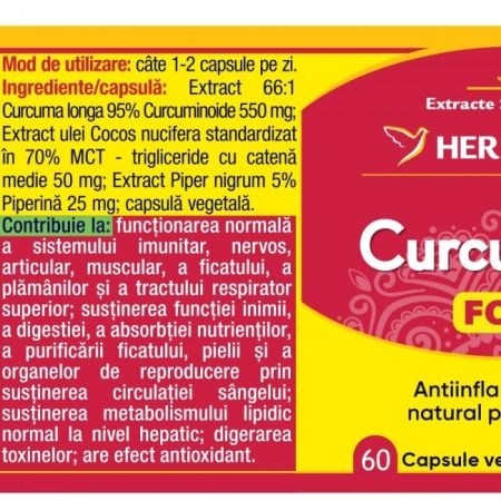 Curcumin 95 Forte, 60 capsule, Herbagetica