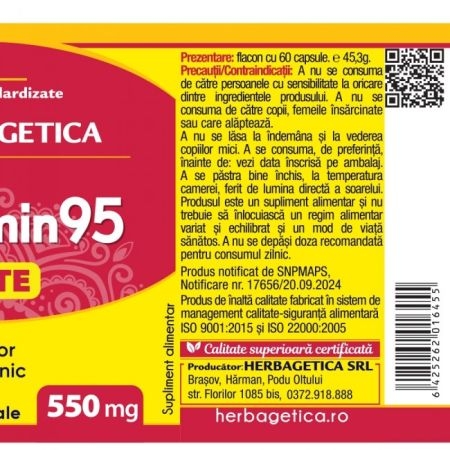 Curcumin 95 Forte, 60 capsule, Herbagetica