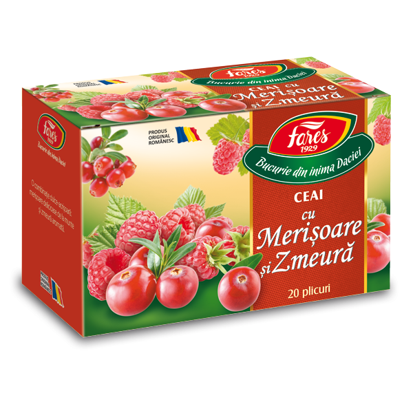 Aromfruct ceai zmeura si merisoare 20plicuri, Fares
