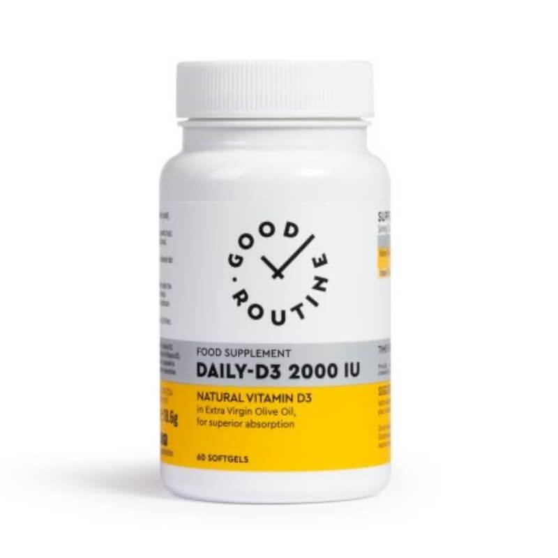 Daily D3 Good Routine, Vitamina D3 2000 UI, 60 capsule moi, Secom Daily D3 Good Routine, Vitamina D3 2000 UI, 60 capsule moi, Secom