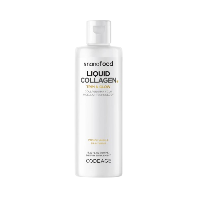 Formula inovatoare pentru gestionarea greutatii si frumusetea pielii cu aroma de vanilie frantuzeasca CodeAge Trim & Glow, 450 ml, GNC
