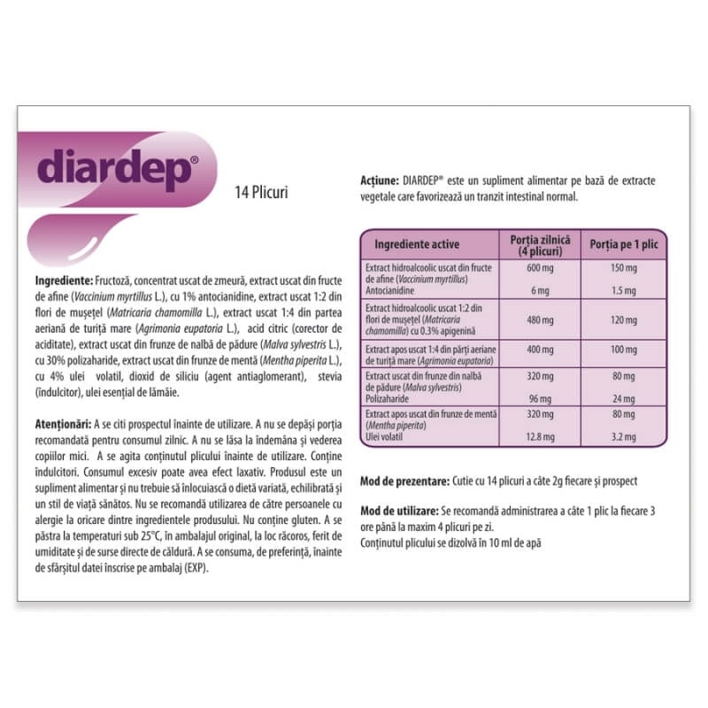 Diardep, 14 plicuri, Dr. Phyto