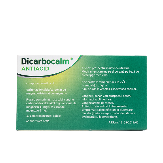 Dicarbocalm antiacid, 30 comprimate masticabile, Sanofi Dicarbocalm antiacid, 30 comprimate masticabile, Sanofi