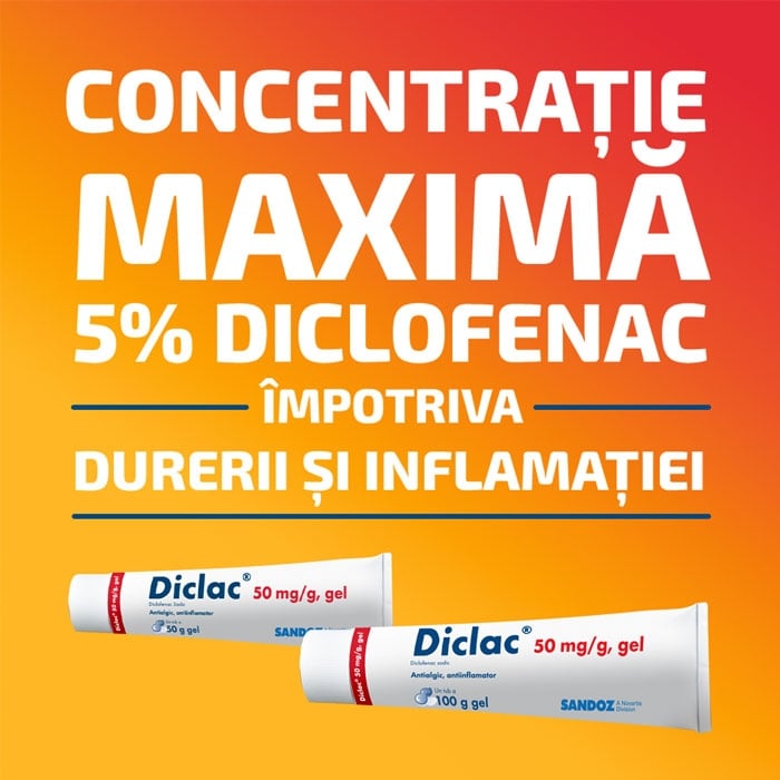 Diclac gel, 50 mg/g, 50 g, Sandoz Diclac gel, 50 mg/g, 50 g, Sandoz