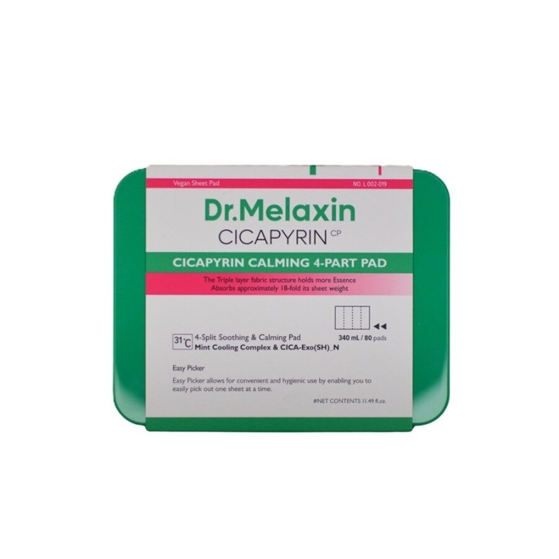 Dischete Umede Cu Efect Calmant Si Centella Asiatica Cicapyrin, 80 bucati, Dr. Melaxin
