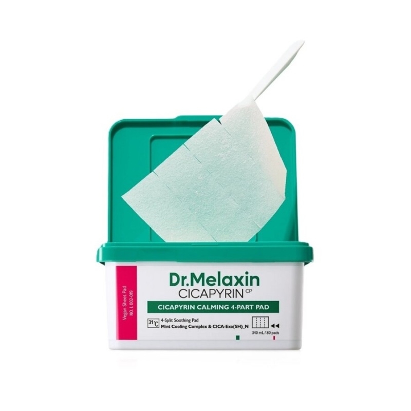 Dischete Umede Cu Efect Calmant Si Centella Asiatica Cicapyrin, 80 bucati, Dr. Melaxin