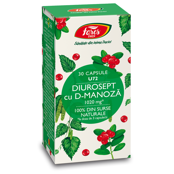 Diurosept cu D-manoza 30caps., Fares